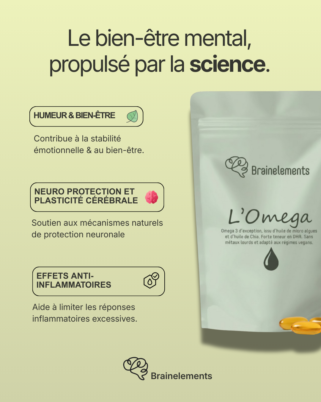 Oméga 3 DHA Vegan – Microalgues & Huile de Chia – 250 mg DHA
