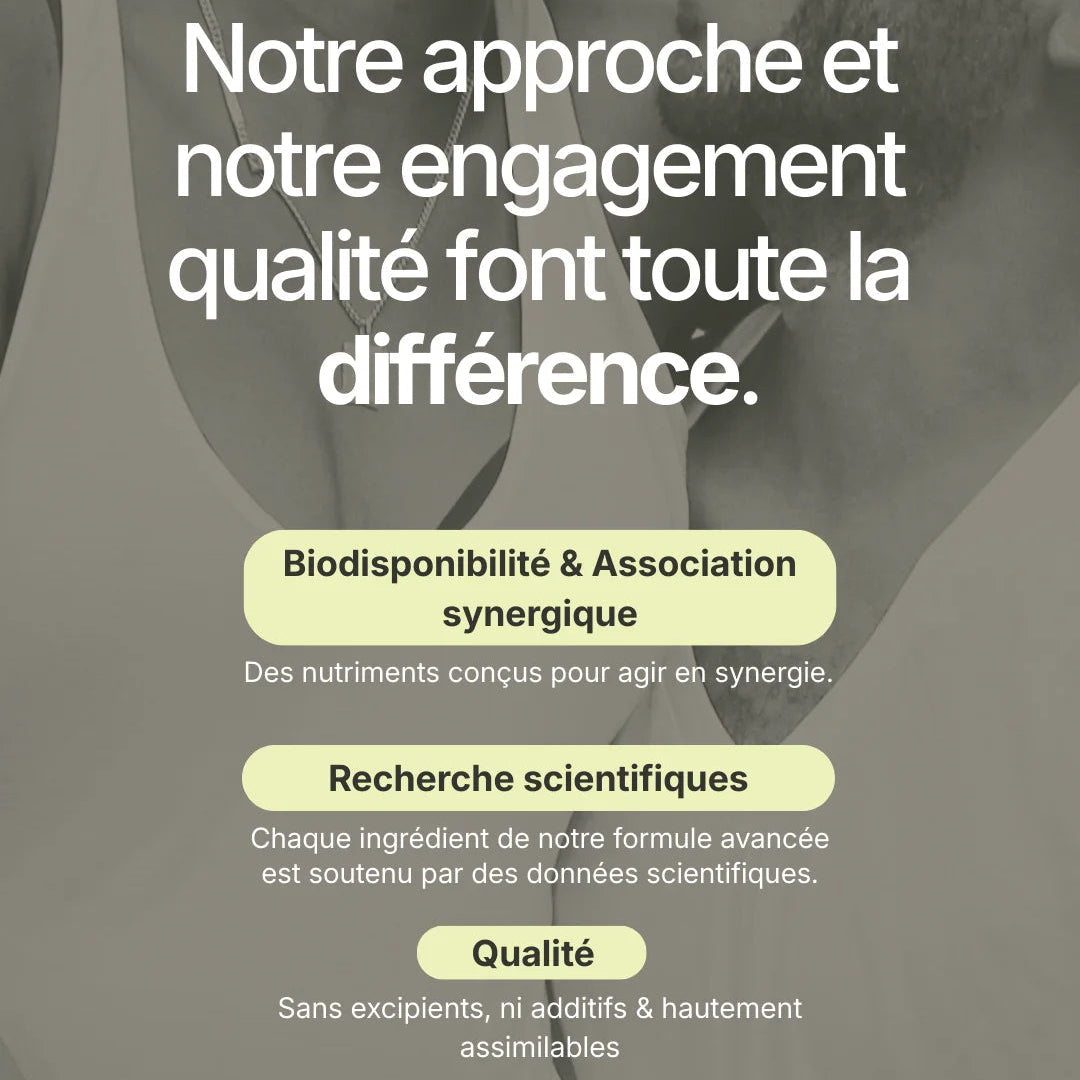 Notre approche sur la biodisponibilité, la recherche scientifique et la qualité des nutriments.