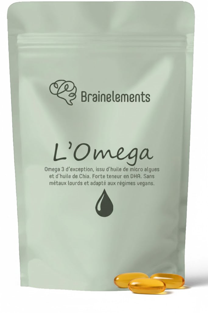 Oméga 3 DHA Vegan – Microalgues & Huile de Chia – 250 mg DHA + ALA – Ultra Pur, Sans Métaux Lourds – Origine France – Humeur, Anti-stress & Bien-être, Neuroprotection